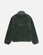 Stussy Sherpa Reversible Jacket Dark Green - Image 2