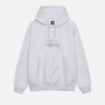 BASIC APPLIQUE GREY HOODIE