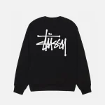 Basic Stussy Crew Pigment Dyed Black