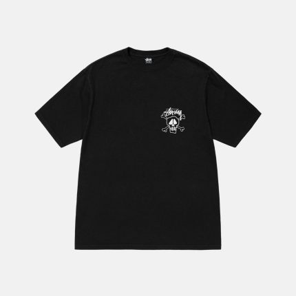 SKULL & BONES BLACK TEE PIGMENT DYEDs