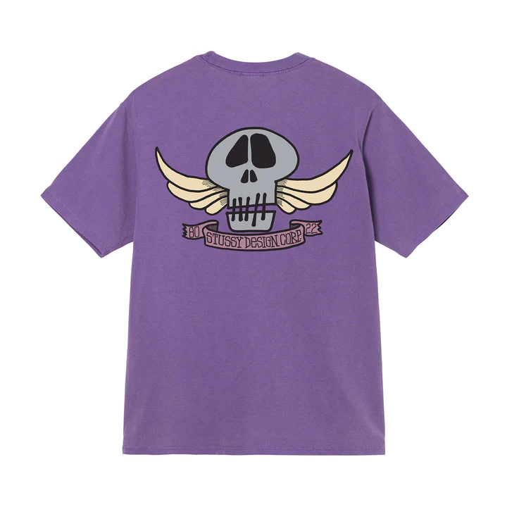 SKULL WINGS PIGMENT DYED TEE SKULL WINGS PIGMENT DYED TEE