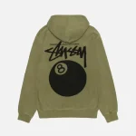 Stussy 8 Ball Hoodie Pigment Dyed Green