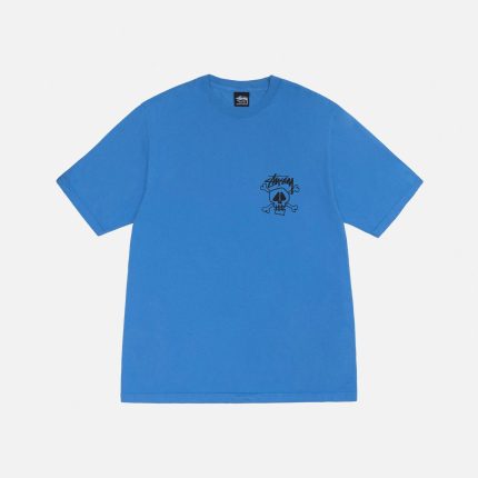 SKULL & BONES BLUE TEE PIGMENT DYEDs